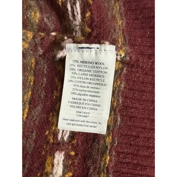 FAHERTY Highland Fair Isle Puff Sleeve Sweater Womens S Gray Merino Wool Blend - Picture 7 of 13